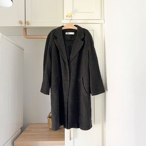 Zara Houndstooth Oversized Jacket